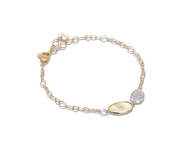 BRACCIALE CON DIAMANTI E CATENA REGOLABILE MODELLO MINI LUNARIA MARCO BICEGO BB2591-B